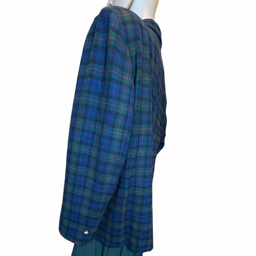 Vtg Pendleton Plus 16W Black Watch
Tartan Blazer 100% Wool Gold Button Academia - Picture 13 of 16